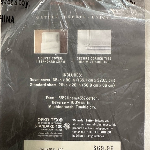 🌼NEW🌼 Magnolia Hearth & Hand Linen Blend Duvet Cover Set - Picture 4 of 4